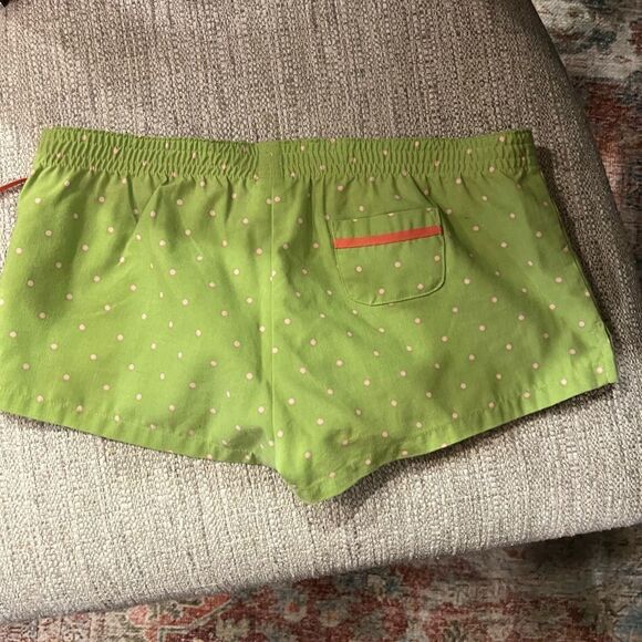 Vintage Abercrombie kids size small green with pink polka dots sleep shorts - Picture 4 of 5